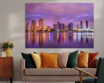 Lila Töne der Skyline von San Diego von Joseph S Giacalone Photography