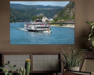 Tour boat for day trips on the Rhine near Koblenz by Wim Stolwerk