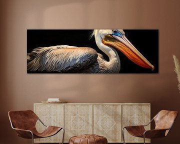 Schwarzer Pelikan Artwork von ARTEO Gemälde
