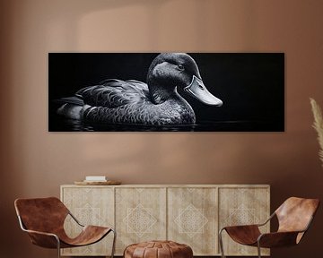 Quiet Duck Reflexion | Realistische Ente von ARTEO Gemälde