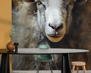 Bruin Ram Portret Kunst van ARTEO Schilderijen