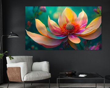 Fleur avec différentes couleurs sur Mustafa Kurnaz