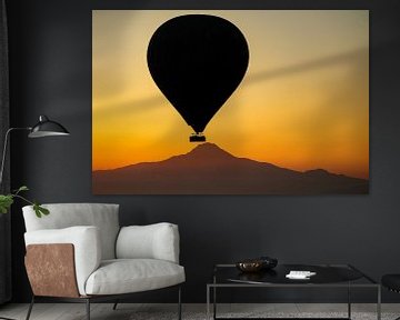Cappadocia balloon ride, hot air balloon at sunrise by Melissa Peltenburg