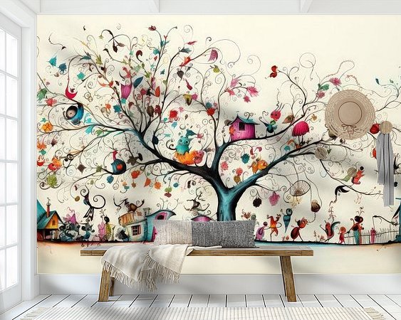 Voorbeeld van het werk in een kamer