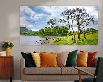 Pêcheurs au Loch Awe, Écosse. sur Jaap Bosma Fotografie