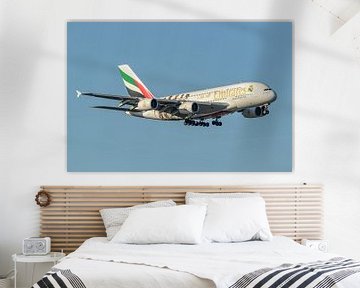 Emirates Airbus A380 in Real Madrid livery.