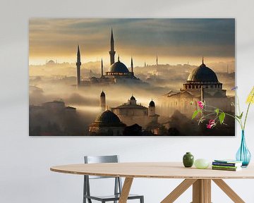 Istanbul stad met moskee van Mustafa Kurnaz