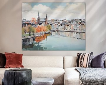 Skizze Landschaft Maastricht von PixelPrestige