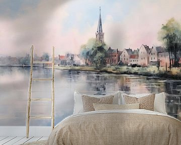 Sketch landscape Deventer by PixelPrestige