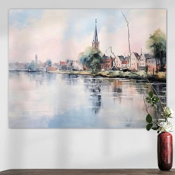 Sketch landschap Deventer van PixelPrestige