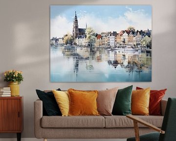 Sketch landscape Deventer by PixelPrestige