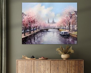 Croquis du paysage d'Amsterdam sur PixelPrestige