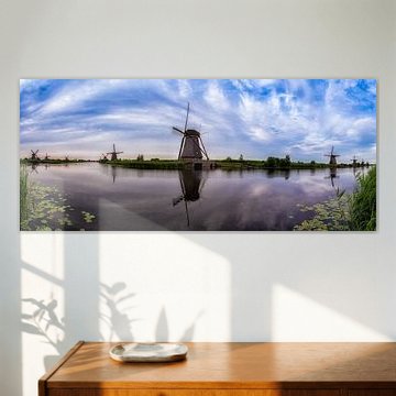 Kinderdijk Panorama (Couleur) sur Joram Janssen