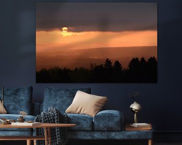 A sunrise on an autumn morning by Claude Laprise