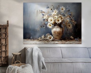 Peinture romantique d'un bouquet floral sur Dakota Wall Art