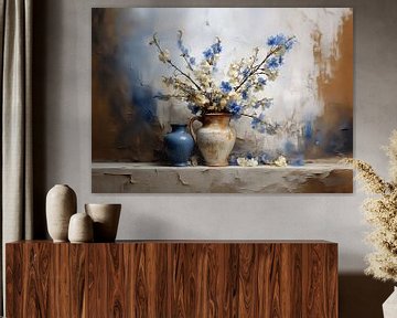 Peinture romantique d'un bouquet floral sur Dakota Wall Art