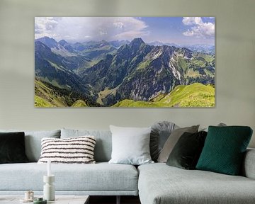 Panorama de montagne du Laufbacher-Eckweg au Großer Wilder, à l'Oytal et au Höfats, Alpes d'Allgäu sur Walter G. Allgöwer