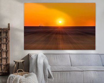 Sonnenuntergang an der Nordsee von Frank Kremer