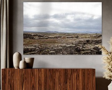 Landschaft im Þingvellir-Nationalpark Island | Reisefotografie von Kelsey van den Bosch