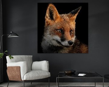 Portrait d'un renard - Effet de peinture sur Gianni Argese