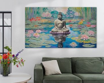 Cocooning mit Buddha - Seerosen Teich von Wolfsee