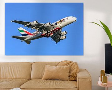 Emirates Airbus A380 met United for Wildlife livery. van Jaap van den Berg