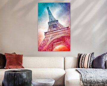 Moderne Kunst PARIJS Eiffeltoren I van Melanie Viola
