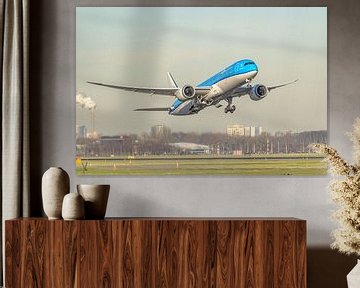 Décollage du Boeing 787-9 Carnation de KLM. sur Jaap van den Berg