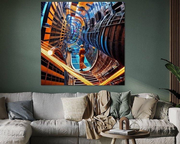 Voorbeeld van het werk in een kamer
