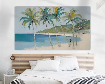 The expectation - Caribbean beach with palm trees by Wolfsee