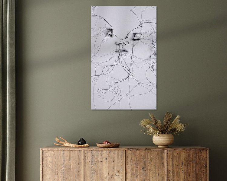 Voorbeeld van het werk in een kamer