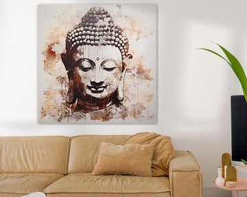 Buddha | Erdtöne von ARTEO Gemälde