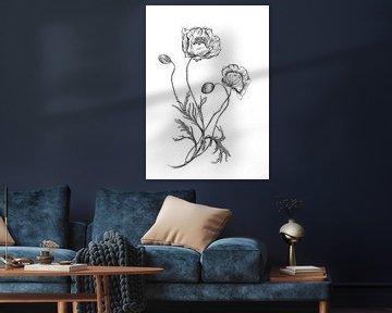 Bloeiende klaprozen van Blad&Beeld