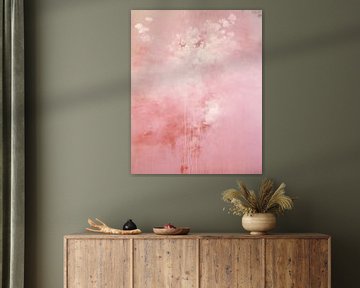 Modern en abstract schilderij in roze van Studio Allee