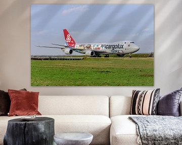 Cargolux Airlines Boeing 747-8 in Cutaway livery.