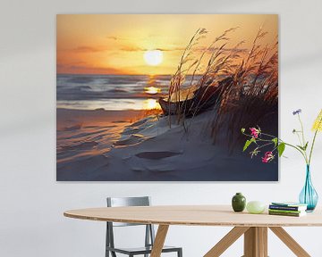 duinen en zonsopkomst van PixelPrestige