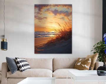 duinen en zonsopkomst van PixelPrestige