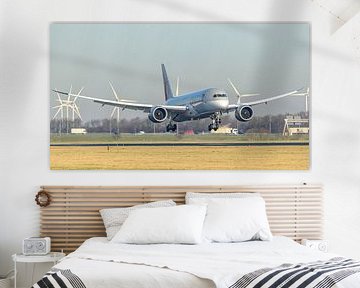 Landung der Qatar Airways Boeing 787-8 Dreamliner. von Jaap van den Berg