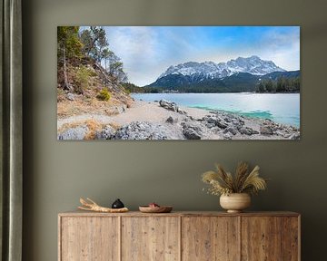 Eibsee und Zugspitze im Winter. Berglandschaft Oberbayern von SusaZoom