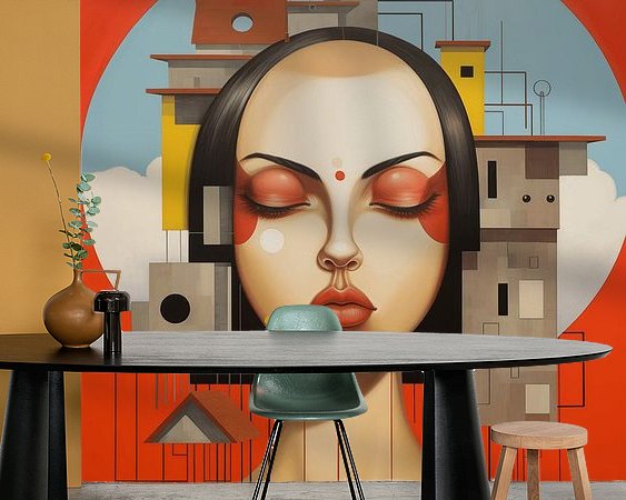 Voorbeeld van het werk in een kamer