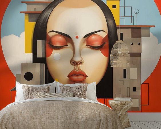 Voorbeeld van het werk in een kamer