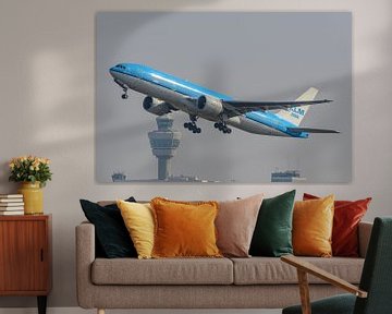 Departing KLM Boeing 777-200. by Jaap van den Berg