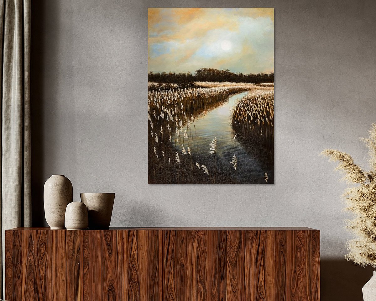 Voorbeeld van het werk in een kamer