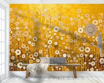 Blumenfeld aus Gold, Gustav Klimt von Caroline Guerain