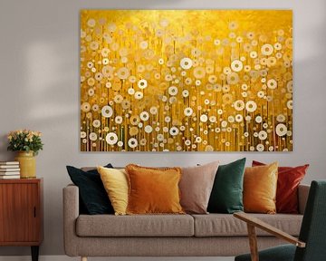 Field of Flowers Gold, Gustav Klimt by Caroline Guerain