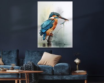 Een Technologisch Meesterwerk: IJsvogel in Levendig Spectrum