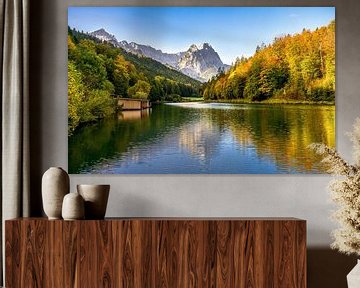 Rießer See with Waxenstein mountains near Garmisch Partenkirchen and Grainau by Voss Fine Art Fotografie