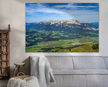 Uitzicht vanaf de Kitzbüheler Horn in de Tiroler Alpen naar de Wilden