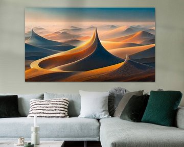 Landschap met vormen van Mustafa Kurnaz