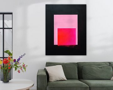 Knalroze neon, modern en abstract van Carla Van Iersel